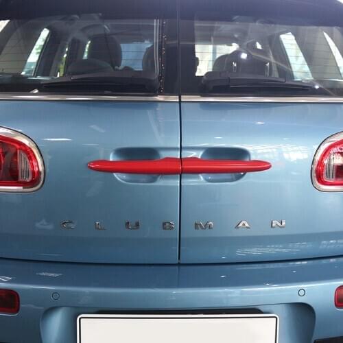 Car luggage door handle decoration Cover Exterior Trim Auto Styling Accessories For MINI Clubman F54 R55 Wagon Trunk sticker