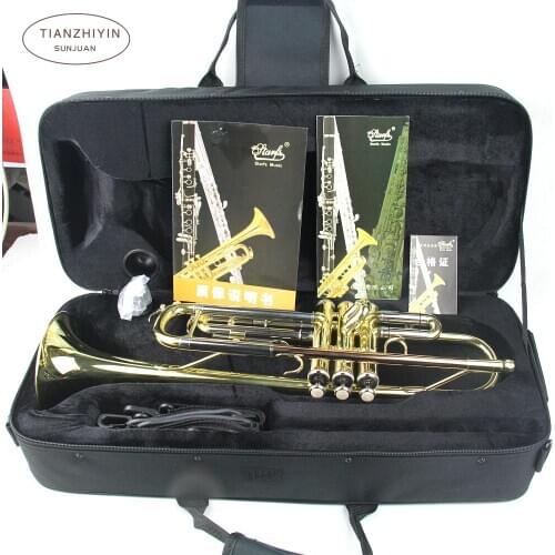 Trumpet Bb Good material Good sound+case Phosphor copper whistle tube Trumpet trompette trombita trompeta