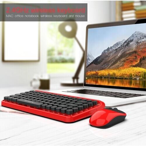 Red cute portable computer wireless keyboard mouse and mouse DPI adjustable suitable for desktop computer notebook office