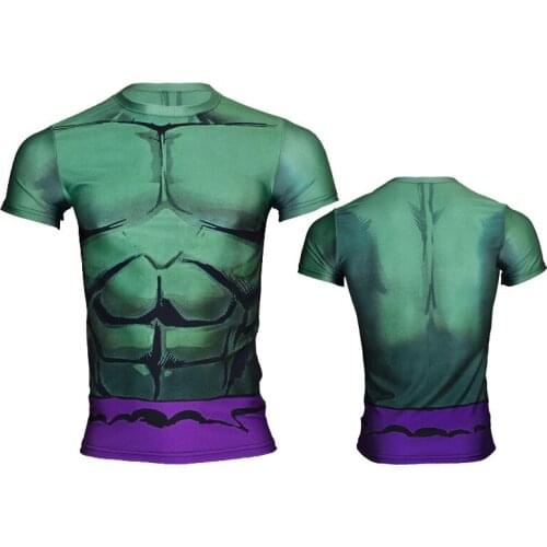 Quick Dry Compression Shirt Cosplay Tshirt Men Crossfit Fitness Gym Workout Short Sleeve Sweatshirt Sport Exercise Running Shirt