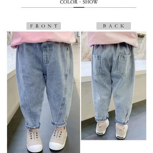 Baby Jeans Solid Color Jeans For Girls Spring Autumn Jeans Baby Girl Casual Style Toddler Girl Clothes