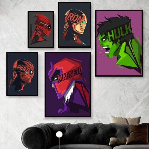 Marvel Movie Avengers Comics Canvas Painting Hulk Spiderman Superhero Posters and Prints Wall Art Anime Pictures Home Decor