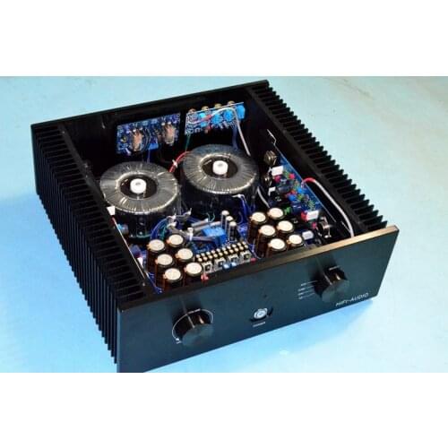 High Power AM-90 HIFI Combined Preamplifier And Rear Stage Amplifier Gold-sealed 8pcs Transistors Output 300WW+300W
