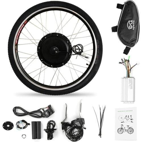 Electric Bike Conversion Kit Front Wheel Hub Powerful E-Bike Motor Kit Brushless Controller PAS Sensor Bike Brake Shifter Kit