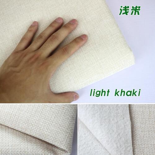 Light khaki Coated Linen Fabric Sofa Cushion Fabirc Craft Sewing Cloth Outdoor Linen Blend Fabric Upholstery 58" wide -Per yard