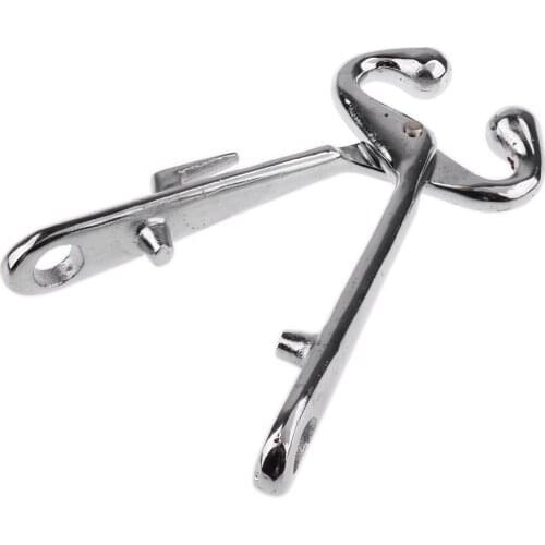 Metal Bull 7.5'' Cow Nose Lead Show Cattle Eartag Vaccinator Stainless Steel