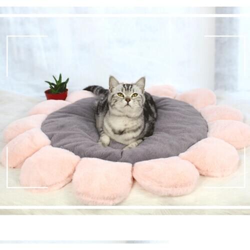 Cute Sunflower Pets Nest Dog Bed Mat Cat Pets Cushion Blanket Warm Pet Sleeping Beds Sofa Pad For Small Large Dogs