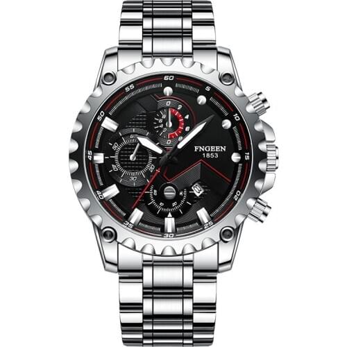 Mens Watch Sport Watch Luxury Stainless Steel Watch Mens Watches Top Brand Montre Homme Clock Men Gift Wristwatches FNGEEN 2020