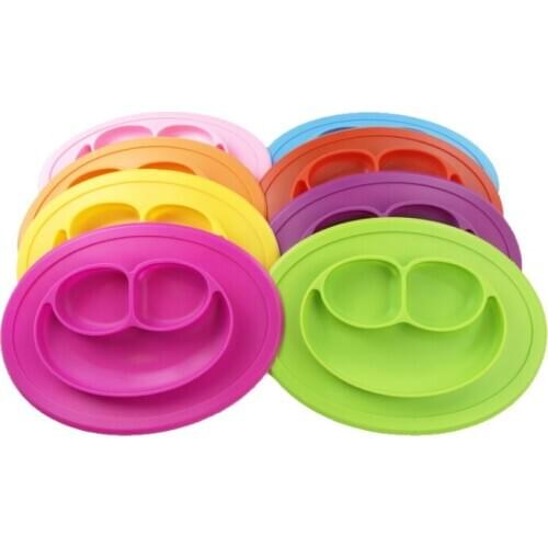 Silica gel one-piece meal pad meal tray for infants with separate infant feeding boxes for infants with silica gel meal for infa