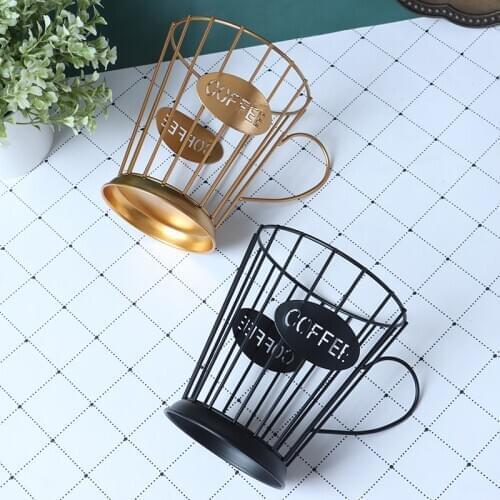 Universal 1pc Coffee Capsule Storage Basket Coffee Cup Basket Vintage Coffee Pod Organizer Holder Black For Home Cafe Hotel HOT