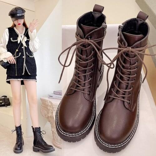 2021Fashion Boots Women Shoes for Winter Boots Fashion Shoes Woman Casual Autumn Leather Botas Mujer Female Ankle Boots Women