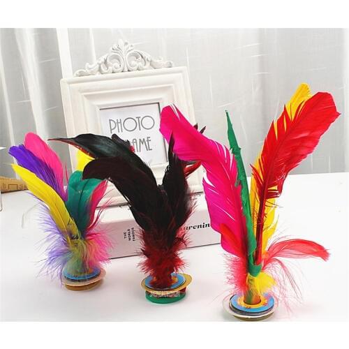 240pcs Kick Feather Shuttlecocks Badminton Original China Jianzi Shuttlecock Children 's fitness for adults multicolor feather