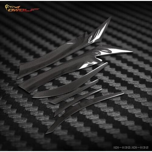 For Mazda CX5 CX-5 13-16 Carbon Fiber Front Rear Lamp Eyebrow 6Pcs