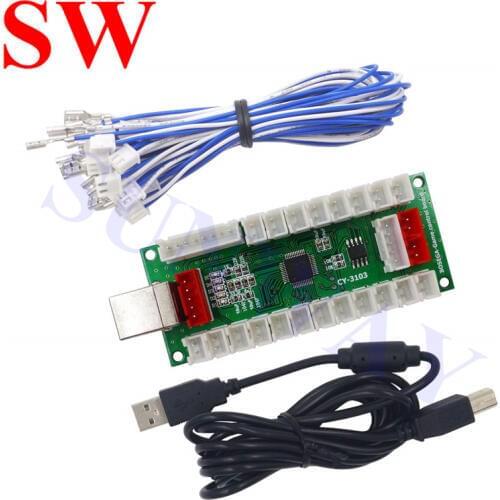 PS2/PS3/PC/XBOX360 pcb Arcade Joystick USB Arcade Joystick USB Encoder board To PC Arcade Sanwa Joystick for Arcade DIY Kit Part