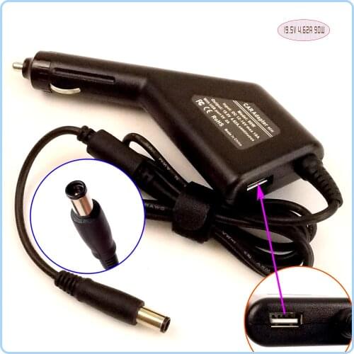 Laptop Car DC Adapter Charger Power Supply + USB Port for Dell Latitude D630 D800 D810 D820 D830 D631 D631N