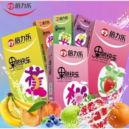 Beilile 10Pcs Fruit Flavor Condoms For Men Strawberry Blueberry Taste Penis Sleeves Sex Set Ultra Thin Condom For Adult Sex Shop
