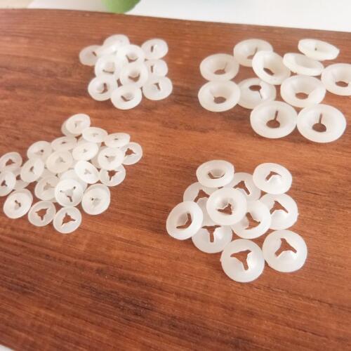 9mm/12mm width white hand washer for toy eyes nose finding--100pcs/lot