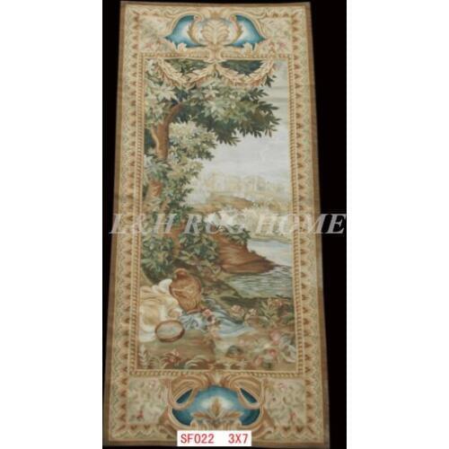 Free Shipping 100% 3'X7' Handmade wool aubusson tapestry gobelin carpet, wall hanging tapestry wool tapestry paintings
