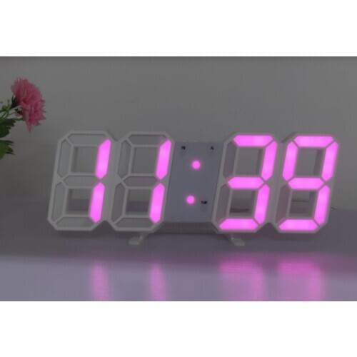 Anpro 3D Large LED Digital Wall Clock Date Time Celsius Nightlight Display Table Desktop Clocks Alarm Clock From Living Room