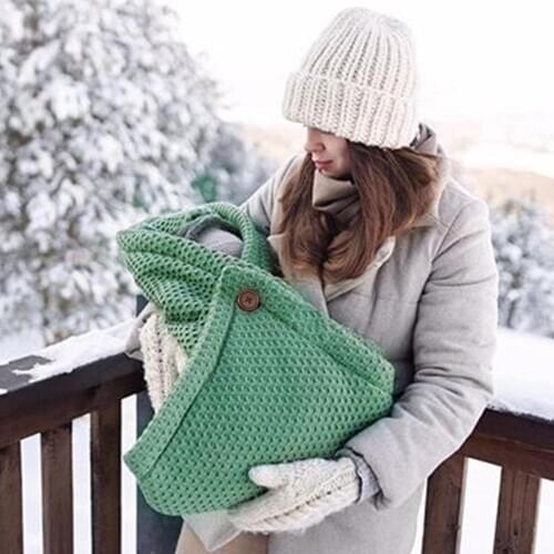 Baby Sleeping Bags Envelope Candy Color Knitted Cocoon for Newborns Bebes Swaddle Wrapper Super Soft Infantil Bebes Winter Warm