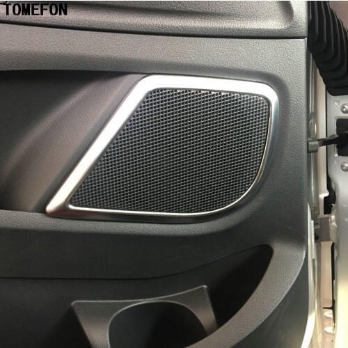 For Mercedes-Benz VITO 2016 Interior Door Speaker Loudspeaker Panel Trim Strip ABS Accessories Chrome Plate Stickers 4pcs