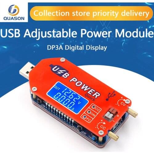 DP3A Digital display USB adjustable power module DC 1-30V 15W QC 2.0 3.0 FCP Quick charge laboratory power supply regulador