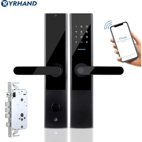 Biometric Fingerprint Door Lock Wifi APP Keyless Smart Lock RFID Card Code Digital Electronic Door Lock Home Safe Mortise Lock