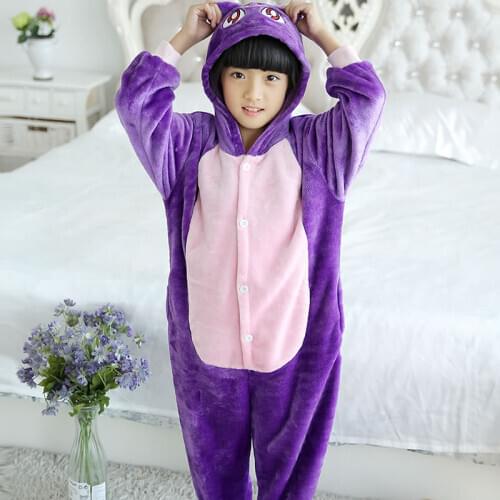 Kigurumi Moon Cat Kids Pajamas Pijamas For Children Animal Cartoon Blanket Baby Costume Winter Boy Girl Onesie Sleepwear
