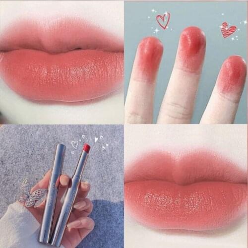 Small Thin Tube Lipstick Moisturizing Velvet Matte Lip Tint Niche Not Easy To Fade And Waterproof Makeup TSLM1