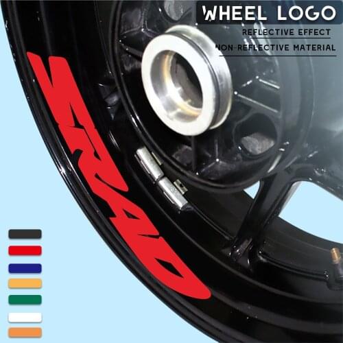 Motorcycle sticker waterproof decorative wheel stripe logo with reflective MOTO inner ring decal for SUZUKI SRAD srad