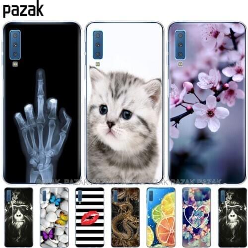 Soft Cases For Samsung Galaxy A7 2018 Phone shell Colorful Printing Back Case Cover For Samsung A7 2018 A750 A750F 6.0 Inch