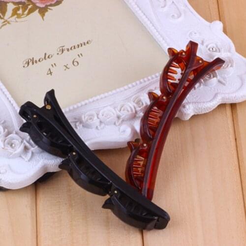 New Fashion Double Bangs Clip Creative Plastic Hair Clipper For Women Black Hairpin Woven Cool Hair Shape Style Accessories Tool