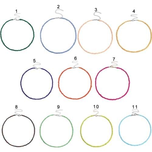 Beads Choker Necklace Clavicle Beads Chain Summer Beach Style Bohemian Beaded Necklace Beaded Choker