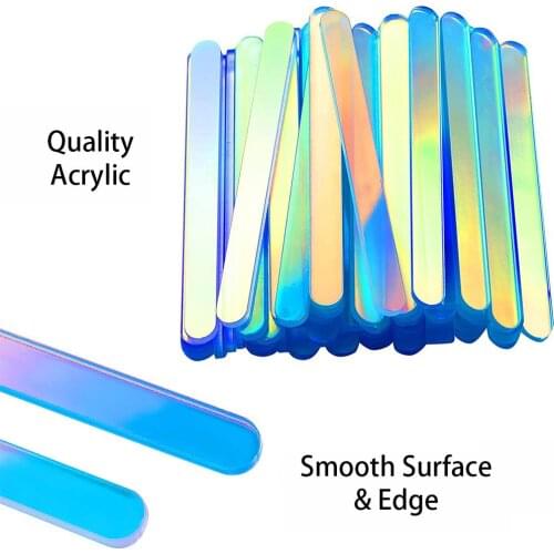 DIY Acrylic Cakesicle Sticks Gradient Ice Cream Stick Soft Durable Freezer Popsicle Sticks