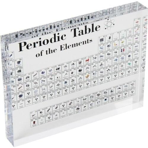 Periodic Table Display Print Elements Kids School Tables Teaching Transparent Acrylic Display Home Decoration 150X114X20MM