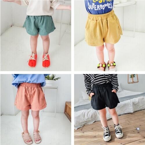 Baby Girl Shorts 2020 Summer New Childrens Solid Cute Short Pants Toddler Casual Loose Shorts Baby Clothes Kids Beach Shorts
