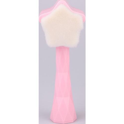 LIUDADAO Mini Silicone Facial Cleansing Brush Pink Star Design Deep Clean Washing Brush Skin Care Tools Easy Cleaning Brush