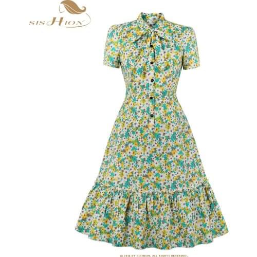 Sishion Green Summer Dresses