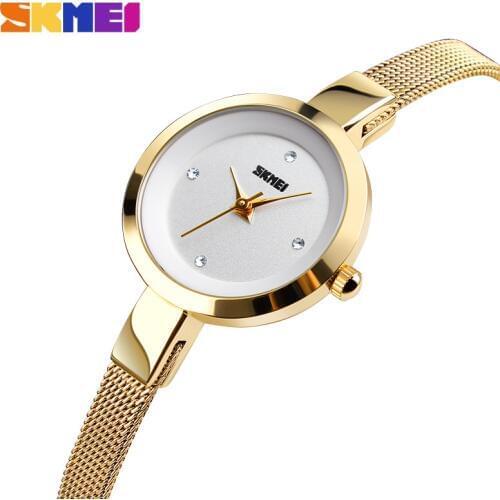 SKMEI Super Slim Women Watch Fashion Quartz Watches Top Brand Luxury Casual Clock Ladies Wrist Watch Lady montre femme 1390
