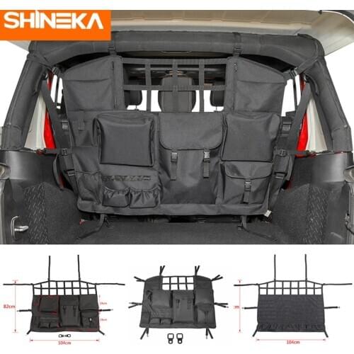 SHINEKA Stowing Tidying for Jeep Wrangler JK JL 2007-2020 Seat Back Storage Bag for Jeep Wrangler Accessories JK JL 2019 2010