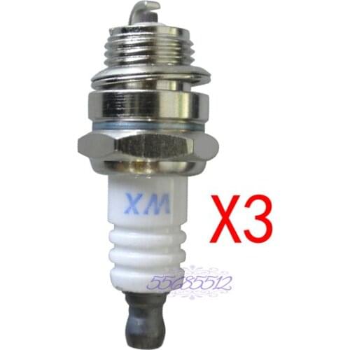 3x L7T Spark Plug For Various Strimmer Lawnmover Trimmer & Partner 350 351 SAWS