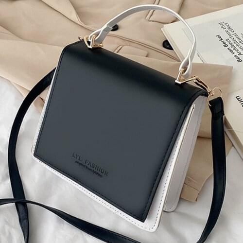 Patchwork Flap Shoulder Crossbody Bags For Women 2021 PU Leather Fashion Womens Designer Handbag Travel Female Messenger Bag
