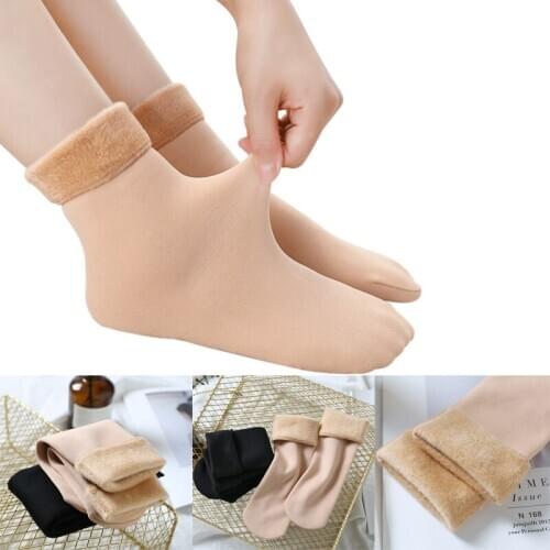 New Winter Wamer Women Thicken Thermal Wool Cashmere Snow Socks Seamless Velvet Boots Floor Sleeping Socks Home for Female