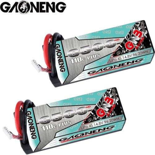 1/2PCS GNB 14.8v 6500mAh 110C PLUS LiPo Battery For remote control Car Racing Spare Parts With Shell Upgrade LiHV 4S Battery