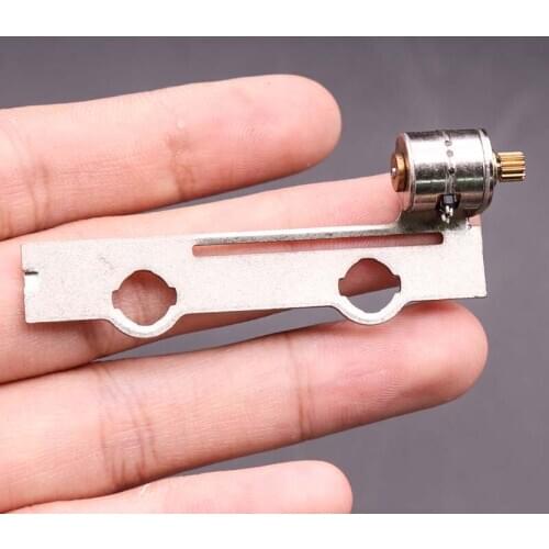 10mm Mini 2-phase 4-wire Stepper Motor Micro Stepping Motor 18 Degree with Metal Copper Gear 13 Teeth and bracket Hobby DIY