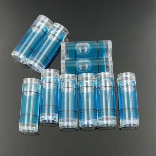 100 Pieces/Lot) 8*22.5mm Acrylic Tubular Spirit Level Mini Cylinder Plastic Vial Water Level Indicator