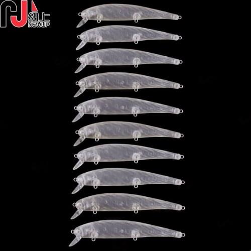 12CM 12G 10pcs Blank Nude Baits Crank Pencil Minnow Bait Unpainted Lure Bodies Fishing Bait