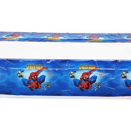 5Pcs Cartoon Spiderman Disney Theme 108*180cm Kids Birthday Party Frozen Style Disposable Tableclothes Supplies