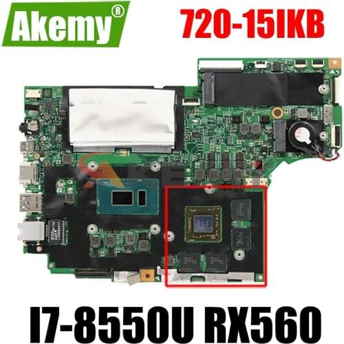 720-15IKB motherboard Mainboard for lenovo ideapad 81C7 LB720 16877-1M 448.0CJ03.001M 5B20Q26387 5B20Q26405 I7-8550U RX560 4G 4G