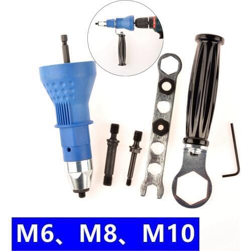 MXITA M6-M8-M10 Electricity Rivet Nut Tool Adapter Cordless Drill Adapter Rivet Nut Gun Battery Riveter Drill Riveting Tool